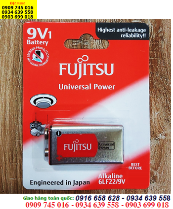 Fujitsu 6LF22, MN1604B; Pin 9v Alkaline Fujitsu 6LF22, MN1604B chính hãng /X.xứ NHẬT (Loại Vỉ 1viên)